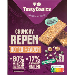TastyBasics Crunchy Low carb repen noten & zaden 138.00 Gram