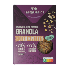 TastyBasics Less carb-high protein granola noten & pitten 350.00 Gram