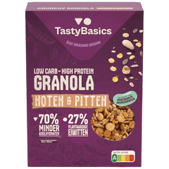 TastyBasics Low carb-high protein granola noten & pitten 350.00 Gram