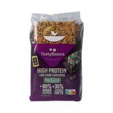 TastyBasics Less carb-high protein crackers maanzaad 200.00 Gram