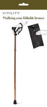 Vitility Wandelstok opvouwbaar brons 1 Stuks