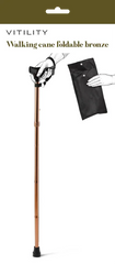 Vitility Wandelstok opvouwbaar brons 1 Stuks
