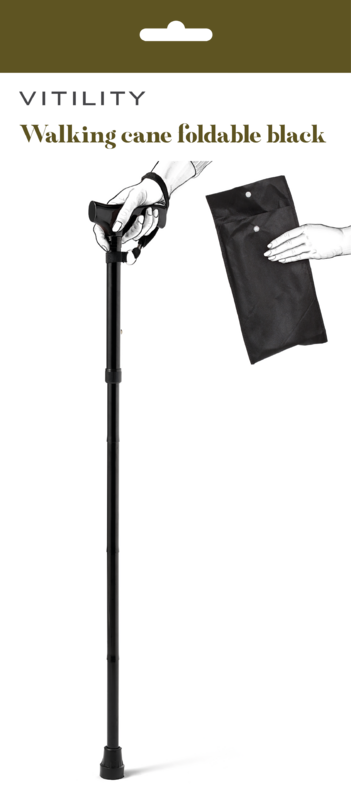 Vitility Wandelstok opvouwbaar zwart 1 Stuks