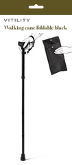 Vitility Wandelstok opvouwbaar zwart 1 Stuks
