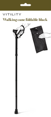 Vitility Wandelstok opvouwbaar zwart 1.00 Stuks