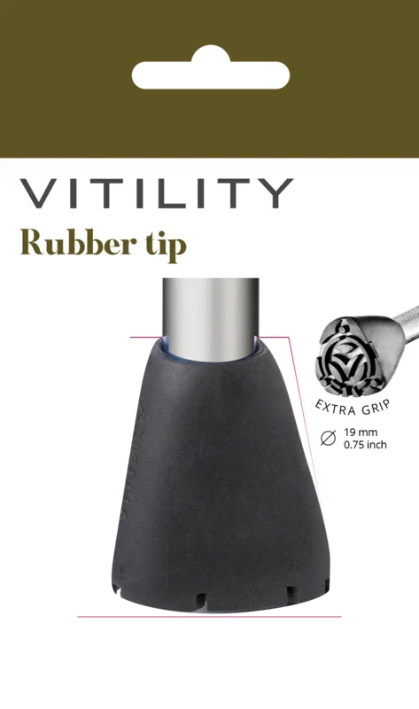 Vitility Rubberdop voor wandelstok 1 Stuks