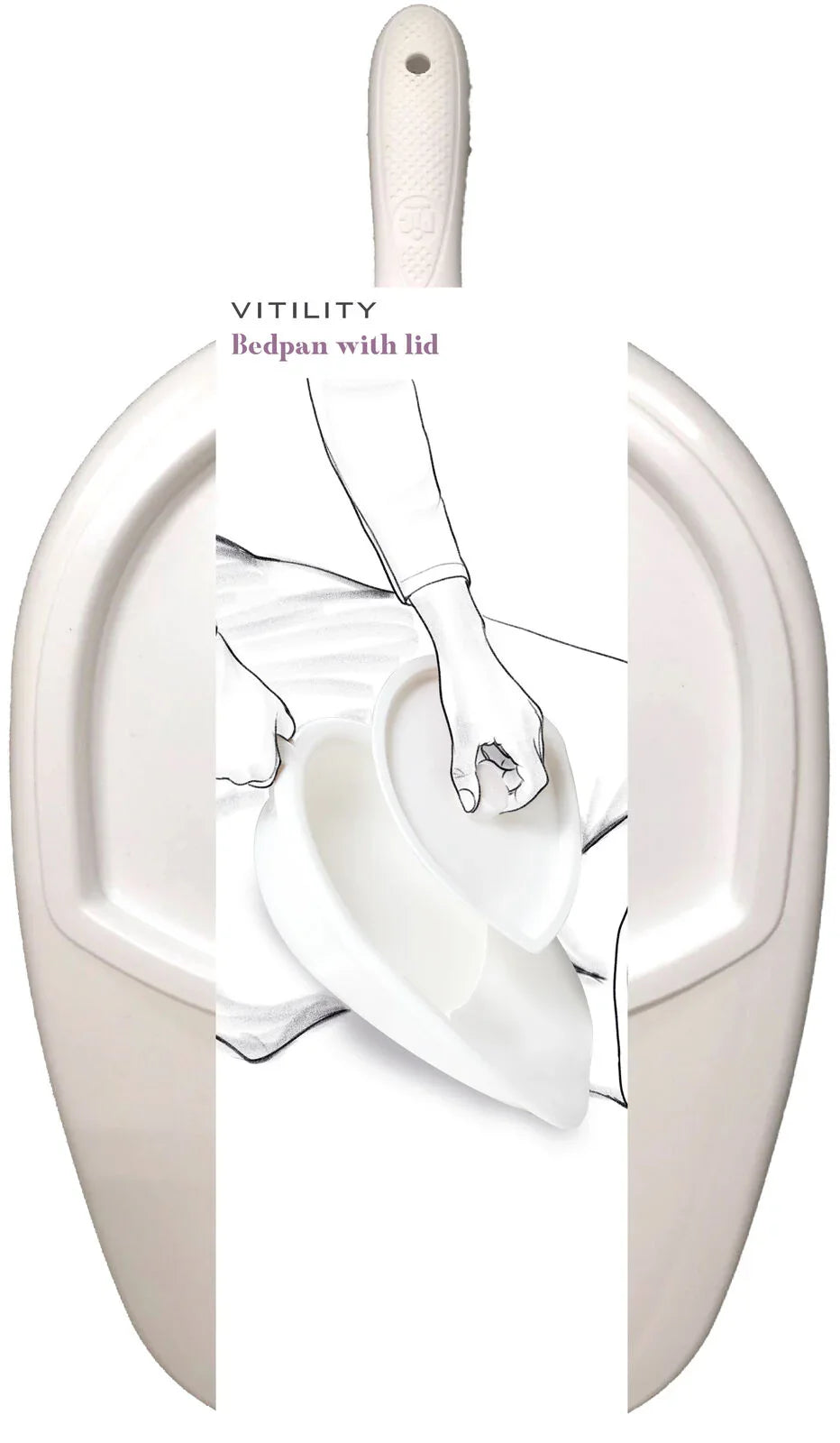 Vitility Bedpan met deksel 1 Stuks