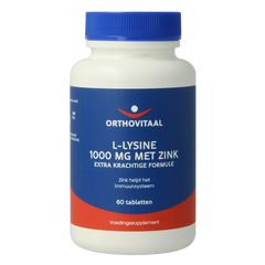OrthoVitaal L-Lysine 1000mg met zink 60 Tabletten