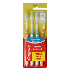 Colgate Tandenborstel extra clean soft 4 Stuks