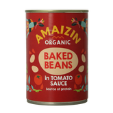 Amaizin Witte bonen in tomatensaus bio 400 Gram