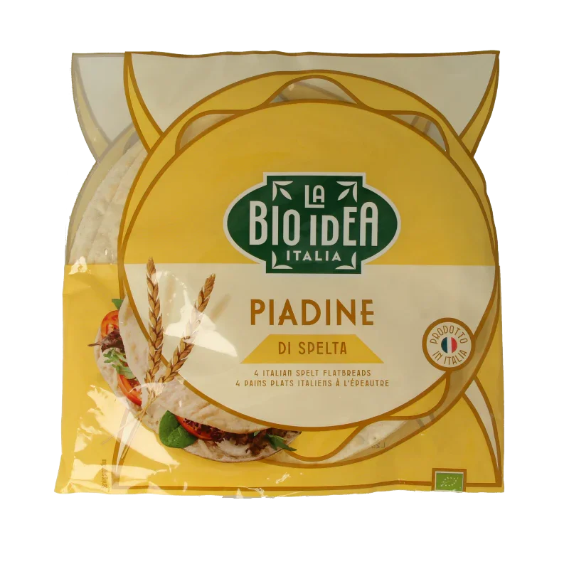 Bioidea Spelt piadine wrap bio 4 Stuks