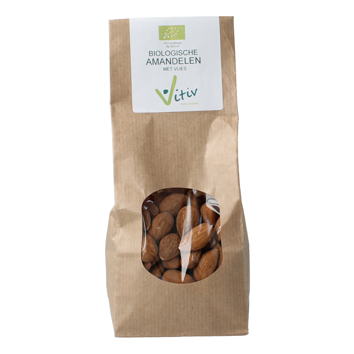 Vitiv Amandelen met vlies bio 250.00 Gram