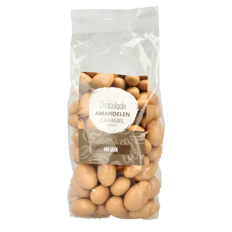 MijnNatuurwinkel Chocolade amandel karamel zeezout 400 Gram