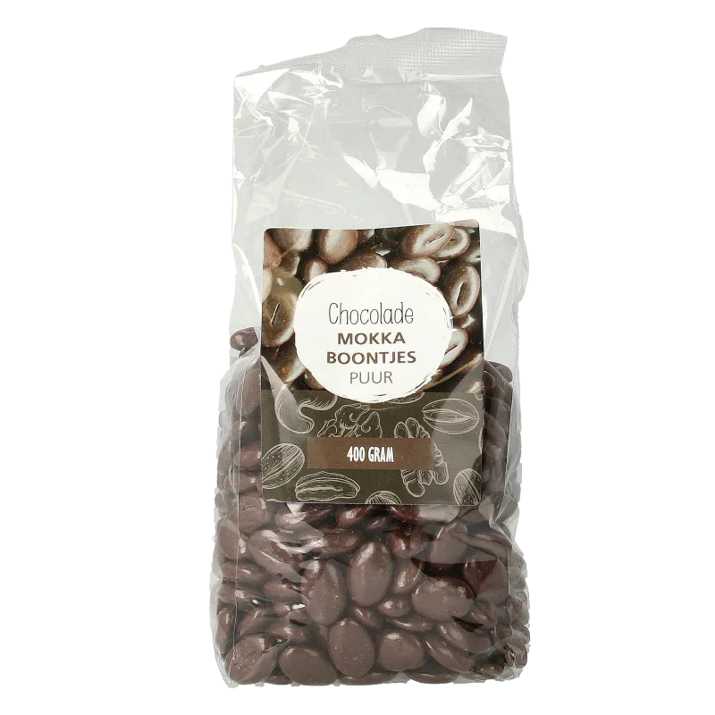 MijnNatuurwinkel Chocolade mokka boontjes puur 400 Gram