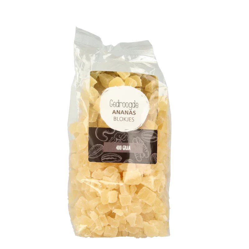 MijnNatuurwinkel Ananas blokjes 400 Gram