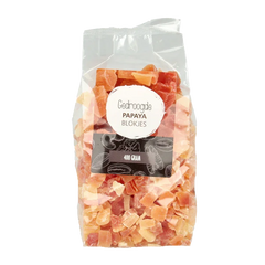 MijnNatuurwinkel Papaya blokjes gedroogd 400 Gram