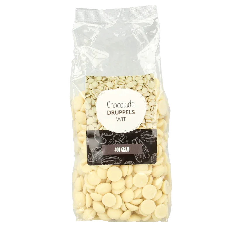 MijnNatuurwinkel Chocolade druppels wit 400 Gram