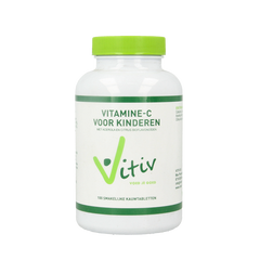 Vitiv Kinder vitamine C zuurvrij 120mg 100 Kauwtabletten