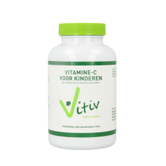 Vitiv Kinder vitamine C zuurvrij 120mg 100.00 Kauwtabletten