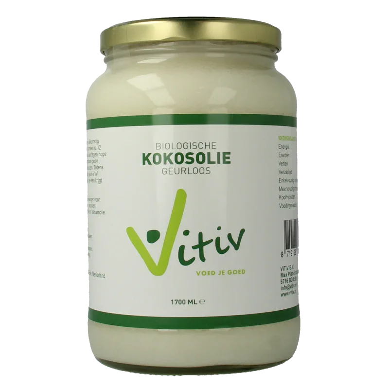 Vitiv Kokosolie geurloos bio 1700 Milliliter