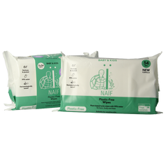 Naif Baby & kids plastic-free wipes 3-pack 3 Stuks