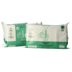 Naif Baby & kids plastic-free wipes 3-pack 3 Stuks