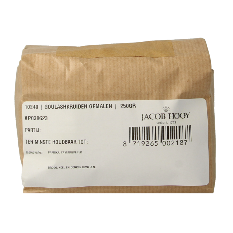 Jacob Hooy Goulashkruiden 250.00 Gram