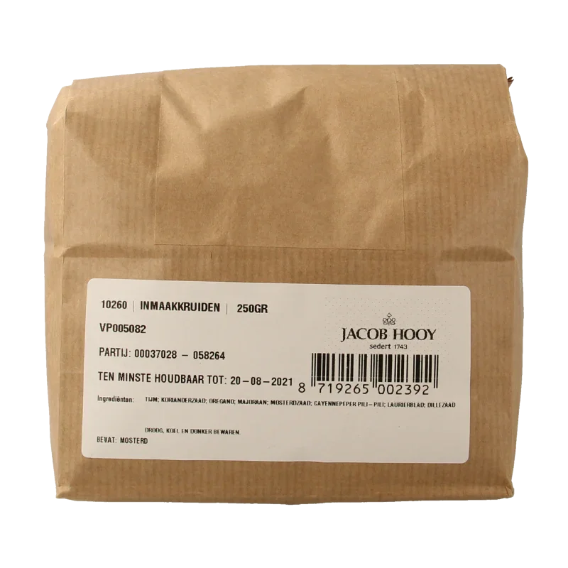 Jacob Hooy Inmaakkruiden 250 Gram