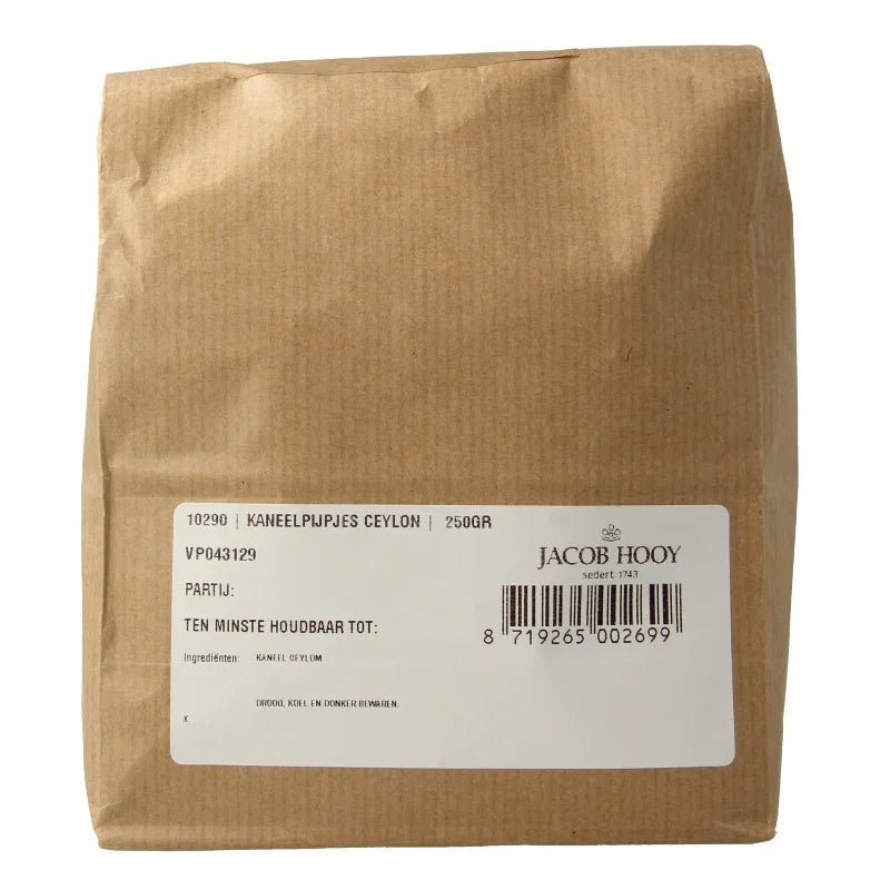 Jacob Hooy Kaneel pijpjes Ceylon 250 Gram
