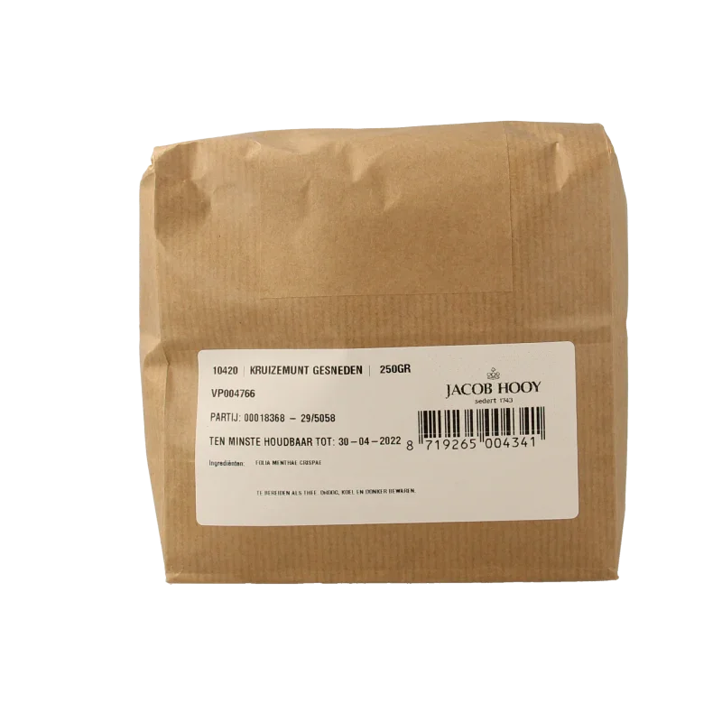 Jacob Hooy Kruizemunt gesneden/mentha cr 250 Gram