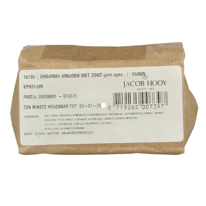 Jacob Hooy Shoarmakruiden 250 Gram