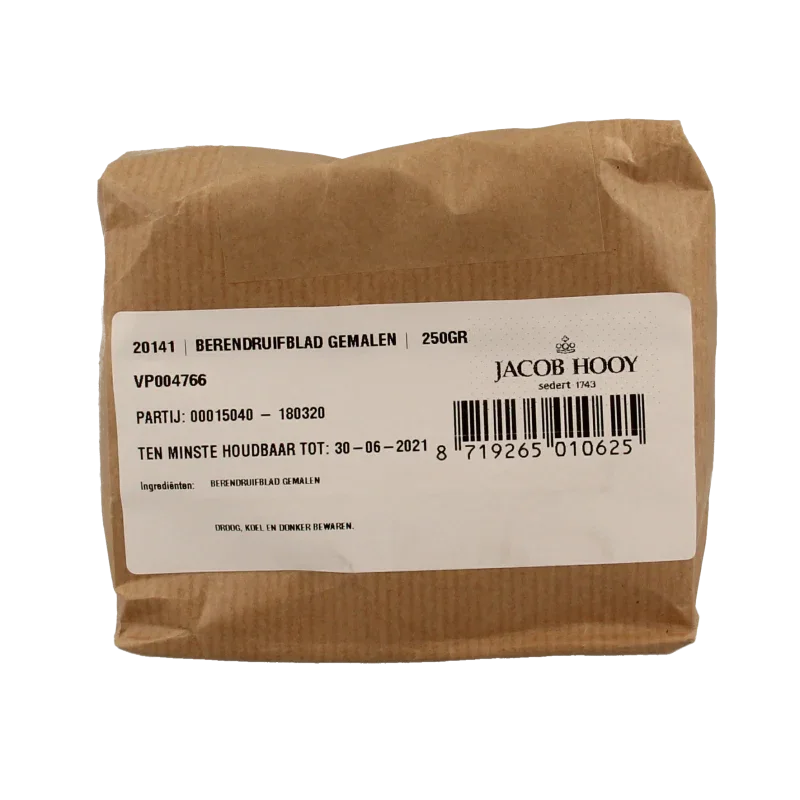 Jacob Hooy Berendruifblad gemalen 250 Gram
