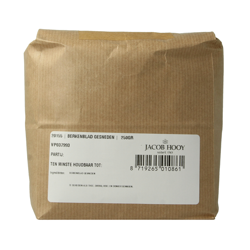 Jacob Hooy Berkenblad gesneden 250 Gram