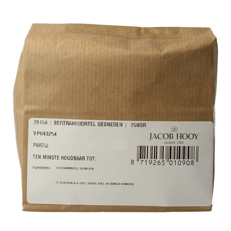 Jacob Hooy Bertramwortel gesneden 250 Gram