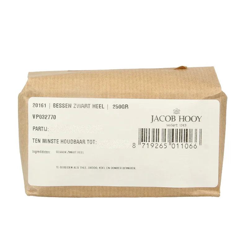 Jacob Hooy Bessen zwart 250 Gram