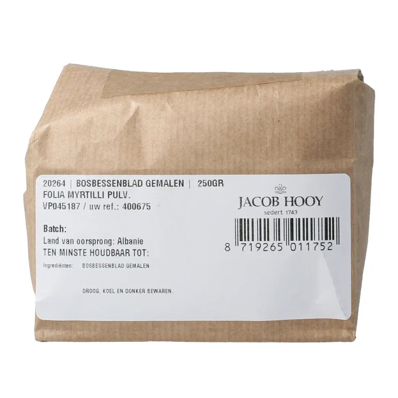 Jacob Hooy Bosbessenblad gemalen 250 Gram
