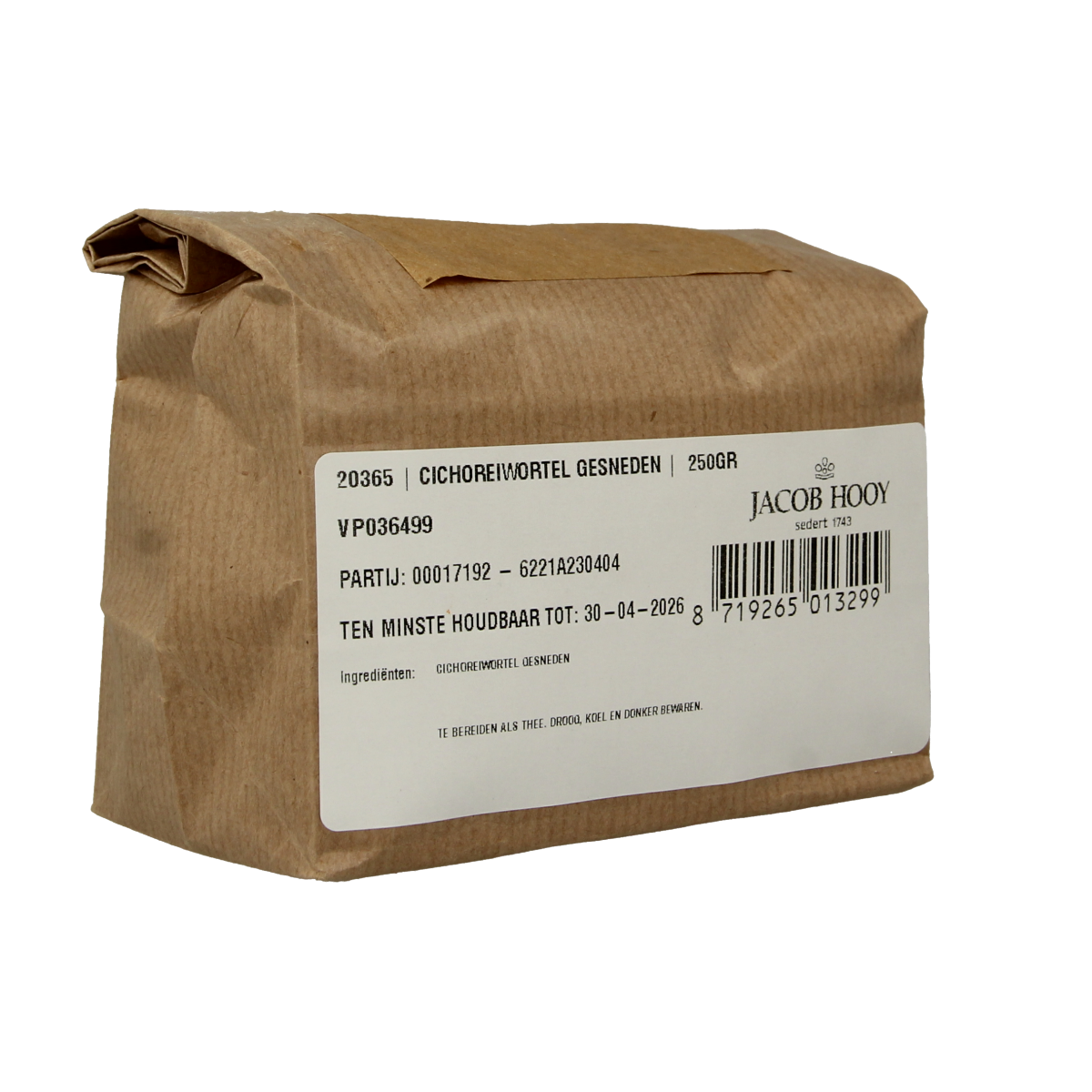 Jacob Hooy Cichorei wortel 250.00 Gram