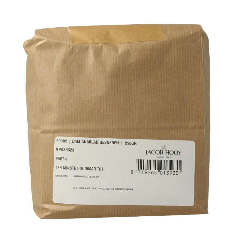 Jacob Hooy Damianablad gesneden 250 Gram