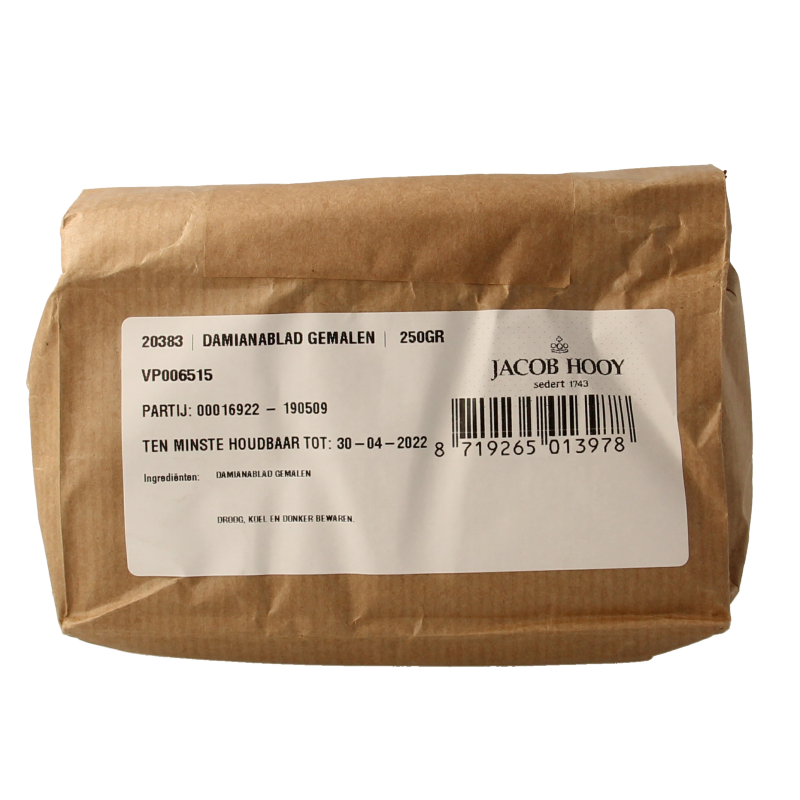 Jacob Hooy Damiana blad gemalen 250 Gram