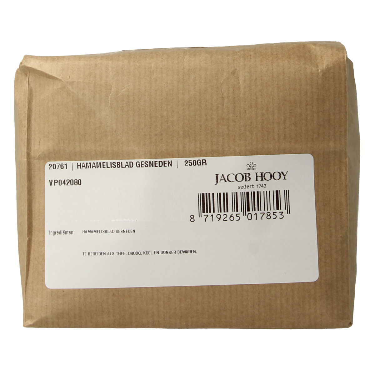 Jacob Hooy Hamamelisblad gesneden 250.00 Gram