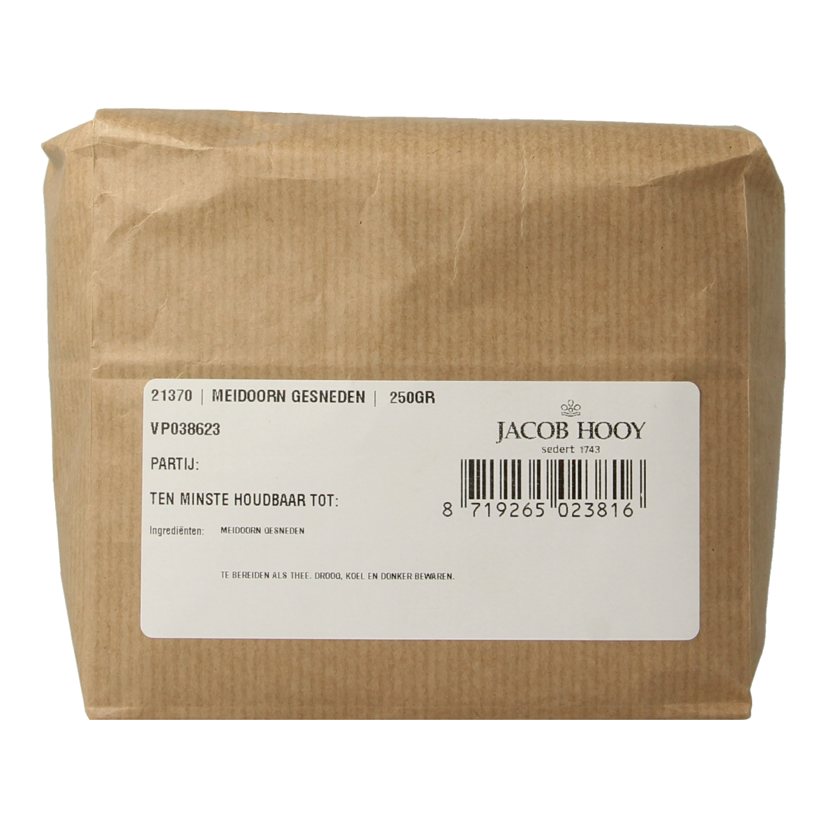 Jacob Hooy Meidoorn gesneden 250.00 Gram
