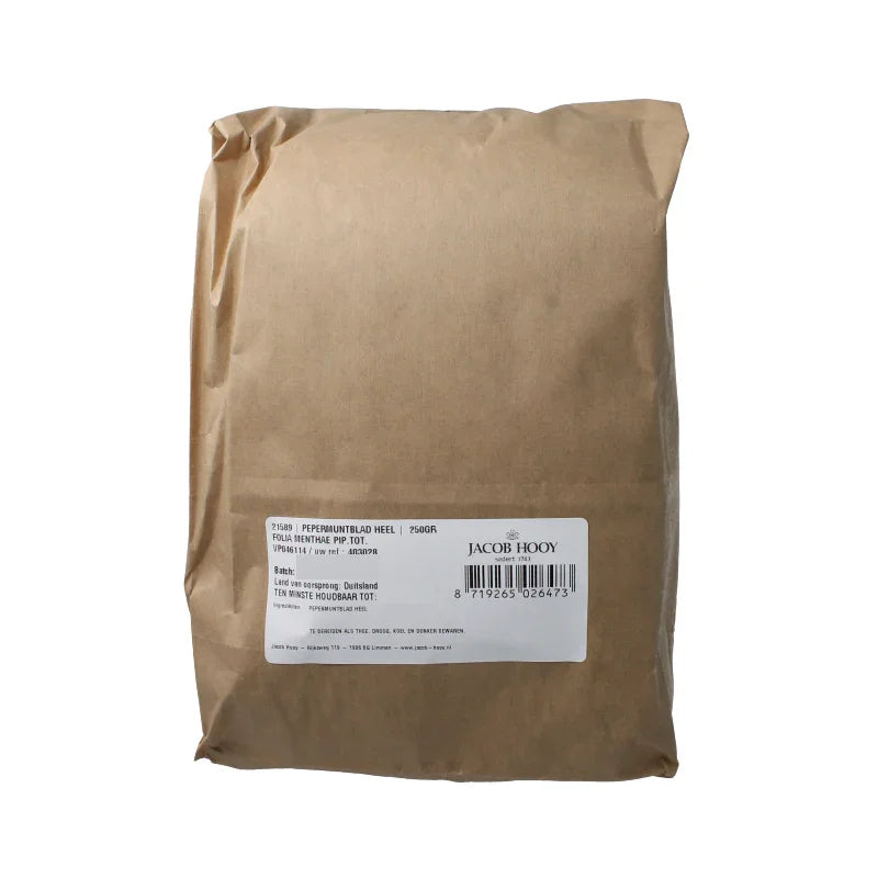 Jacob Hooy Pepermuntblad heel 250 Gram