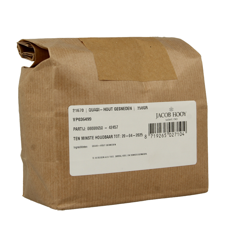 Jacob Hooy Quassi hout gesneden 250 Gram