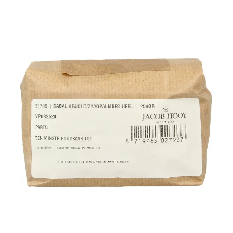 Jacob Hooy Sabal vruchten/zaagpalmbes 250 Gram