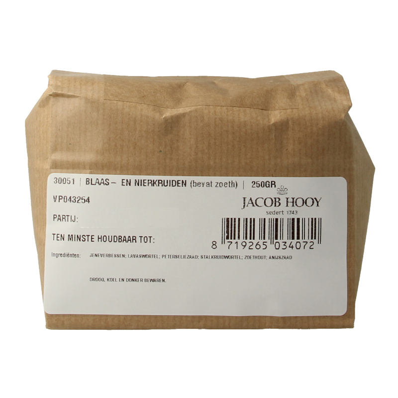 Jacob Hooy Blaas en nier kruiden 250.00 Gram