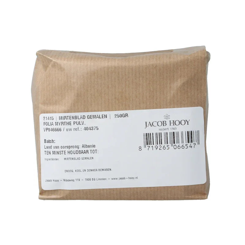 Jacob Hooy Mirtenblad gemalen 250 Gram