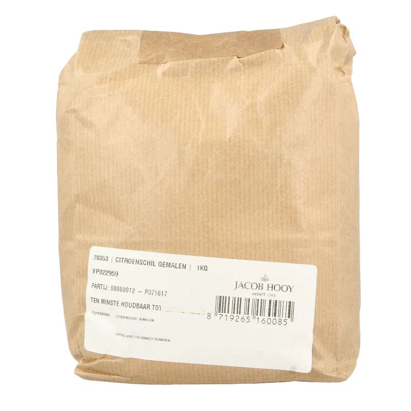 Jacob Hooy Citroenschil gemalen 1 Kilogram