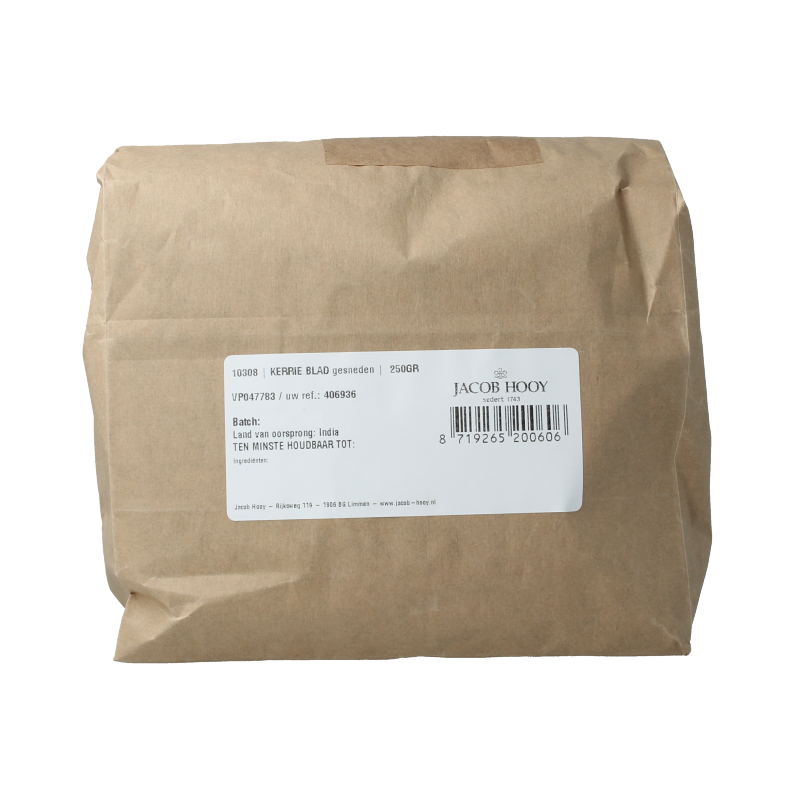 Jacob Hooy Kerrieblad gesneden 250.00 Gram