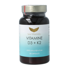 Sea Vitamins Vitamine D3 K2 uit zee 90.00 Vegetarische capsules