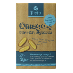 Testa Omega 3 algenolie 325mg DHA + 150mg EPA vegan 60 Vegetarische capsules